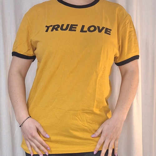 Bershka long men's t-shirt like new, yellow, size M