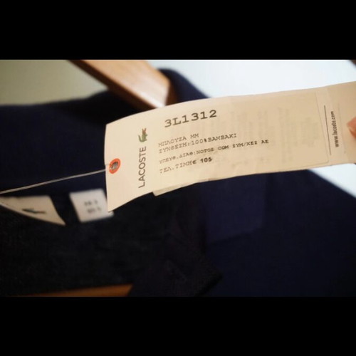 Lacoste long-sleeve polo shirt new, blue, size M