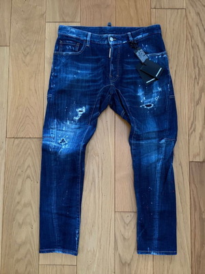Dsquared2 Tidy Biker Jean S74LB0375 jeans new, size 48, blue