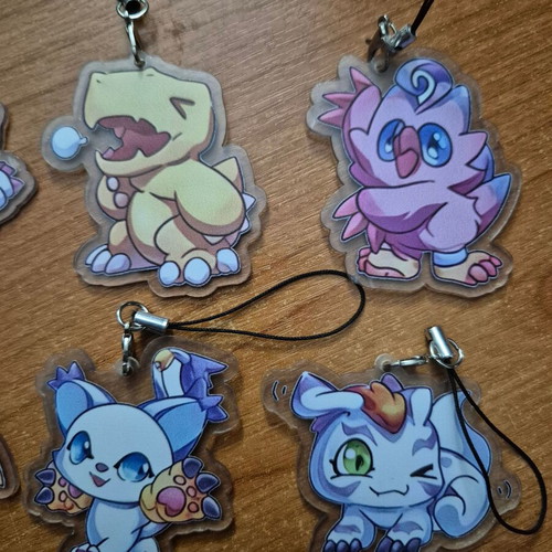 Digimon acrylic keychains new from Digimon Adventure anime