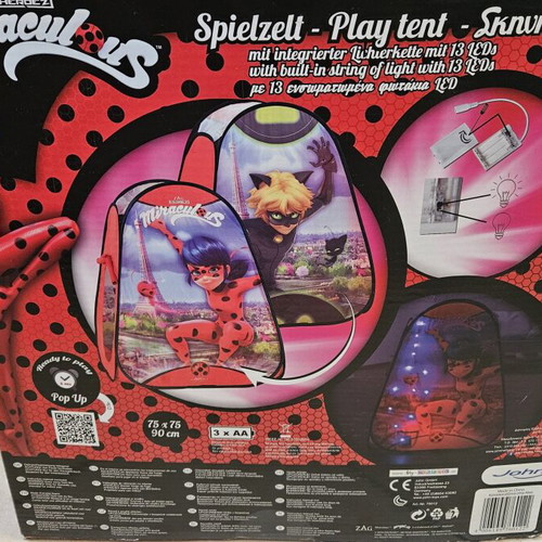 Play Tent Miraculous Ladybug like new, with lights for kids 3+