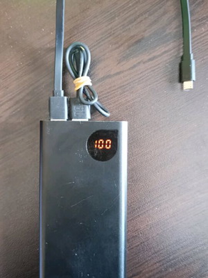 Baseus powerbank 20,000mAh used with 2 USB ports and 1 Type-C