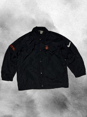 Nike RoseStreet windbreaker jacket black with orange accents like new