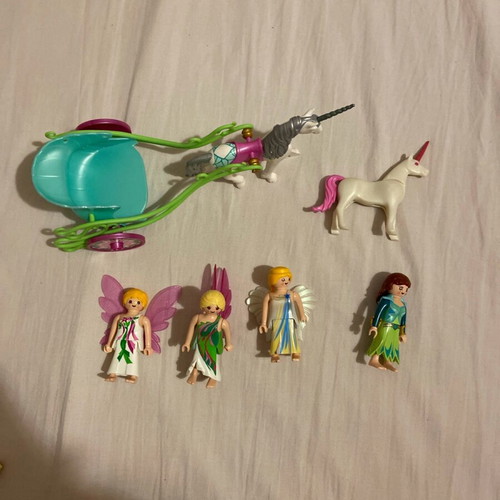 Playmobil fairies and unicorns used