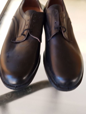 Pyrgos leather military shoes size 46 new black