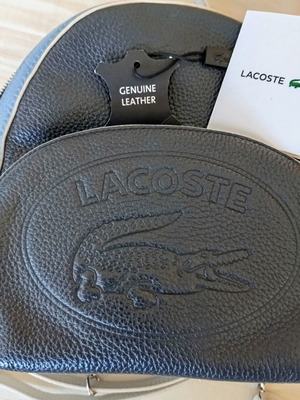 Lacoste σακίδιο πλάτης σαν καινούργιο, άσπρο και μπλε δέρμα
