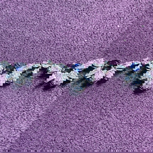 Ασημένιο βραχιόλι με φυσικά ζαφείρια και πιστοποιητικό γνησιότητας