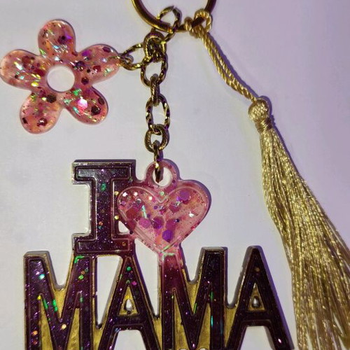 Handmade resin keychain new for Mother's Day