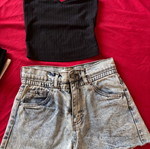 Pink Woman shorts and Shein top like new, size S 36