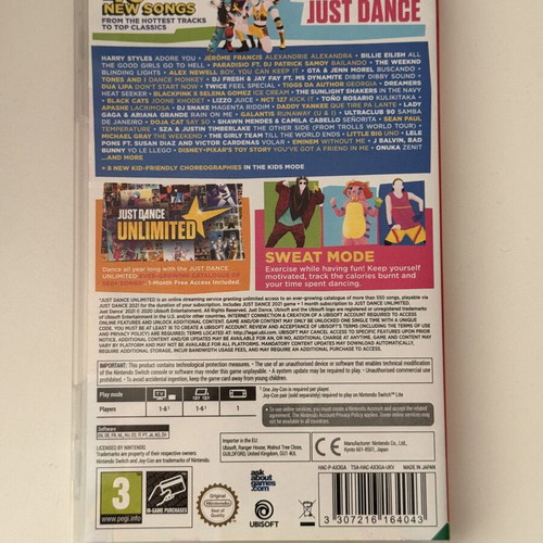 Just Dance 2021 Nintendo Switch used