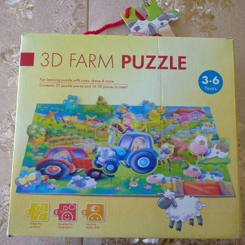 Παζλ 3D Αγρόκτημα σαν καινούργιο με μπρελόκ Άγιος Βασίλης