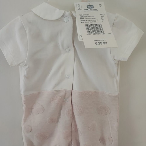 Chicco baby short-sleeve romper for girls No50/0-1m new