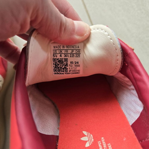 Adidas Sambae W sneakers like new, red leather, size 36.5