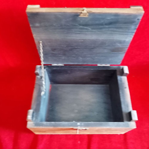 Collectible wooden Chivas Recal 12 whisky box used 1970-1980