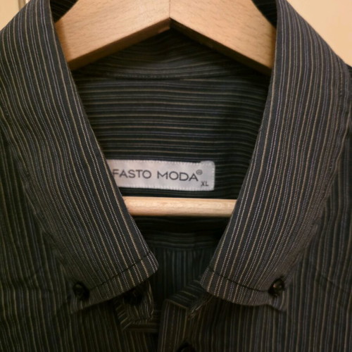 Black shirt with fine stripes XL like new