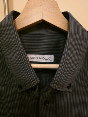 Black shirt with fine stripes XL like new