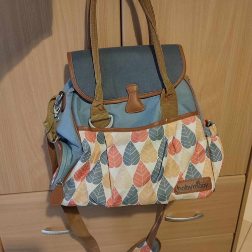 Babymoov shoulder/hand changing bag used 55x45 cm blue multicolor