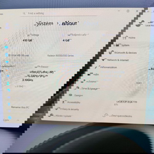 Desktop PC i5 RX 550 4GB SSD Blu-ray Windows 11 σαν καινούργιο