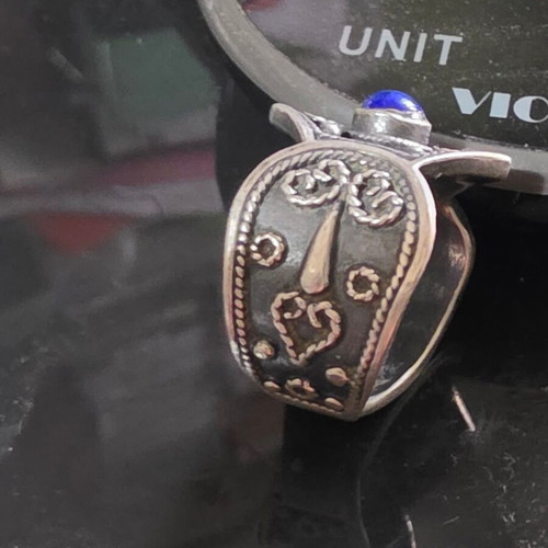 Vintage women's silver ring used, 925 sterling, 10g