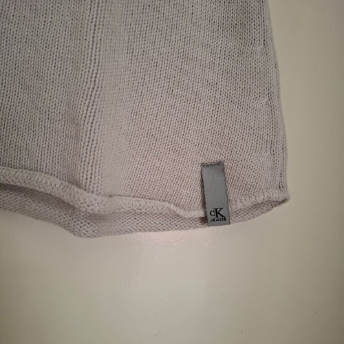 Calvin Klein Jeans sleeveless shirt Large used, gray and turquoise