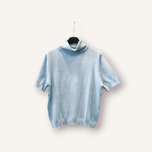 Betty Barclay turtleneck blouse turquoise size L like new