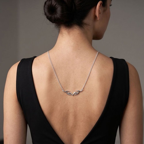 Silver Plated Back Body Chain with Tribal Design new