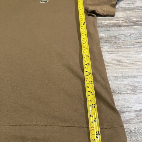 Lacoste Unisex Relaxed Fit T-Shirt Size L Used Khaki Camel