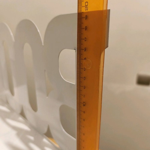 Metallic white newspaper magazine holder like new
