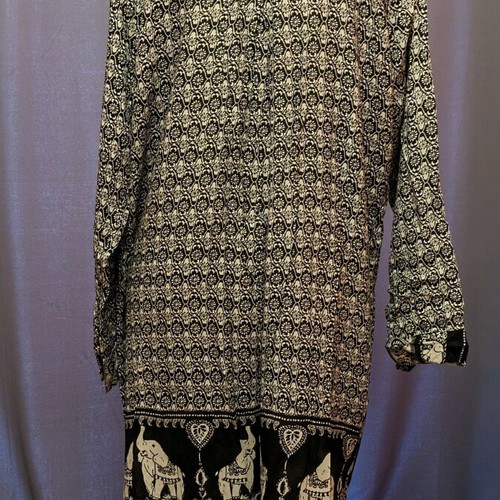 Dress new, 100% cotton, white and black, size L