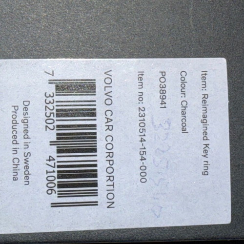 Volvo car keychain new