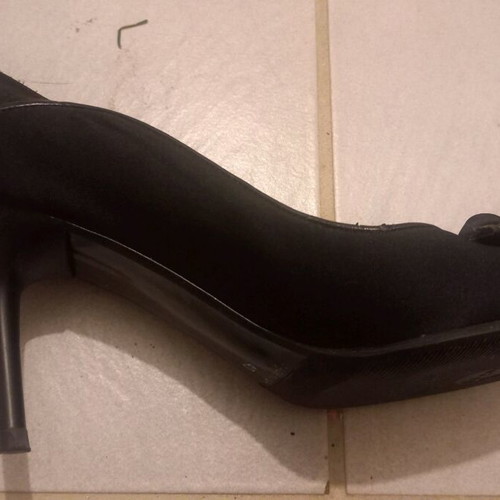 Peep Toe Black Pumps Size 40 Used