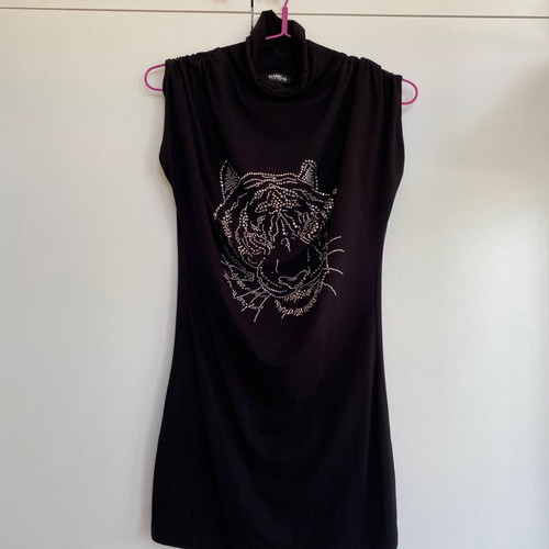 Black tight turtleneck dress like new
