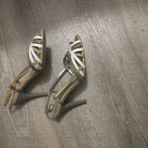 Cosodei leather sandals like new, grey and beige, size 36