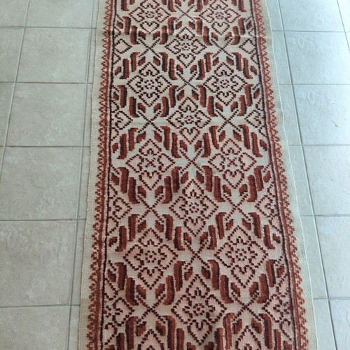 Handmade loom rugs like new, wool and cotton, 1960s