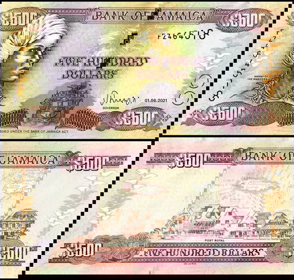 ΤΖΑΜΑΙΚΑ - 500 Dollars 2021 - UNC -