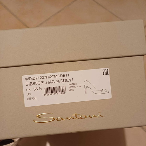 Santoni pumps new, beige, size 37