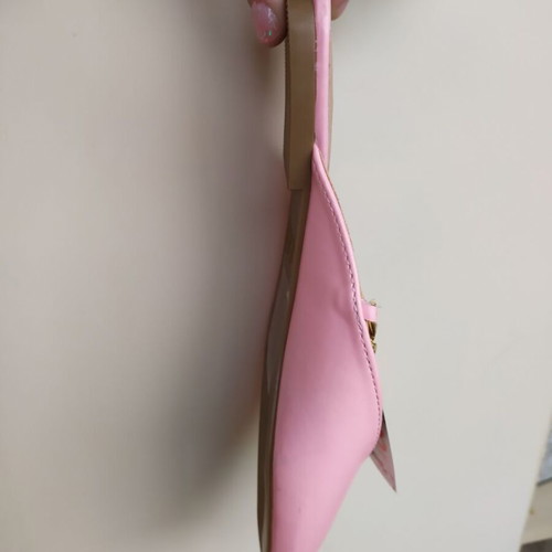 Primark flat shoes size 36 new pink with gold chain