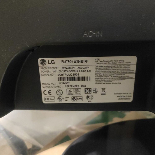 Οθόνη υπολογιστή LG W2243S-PF 22 ιντσών Full HD