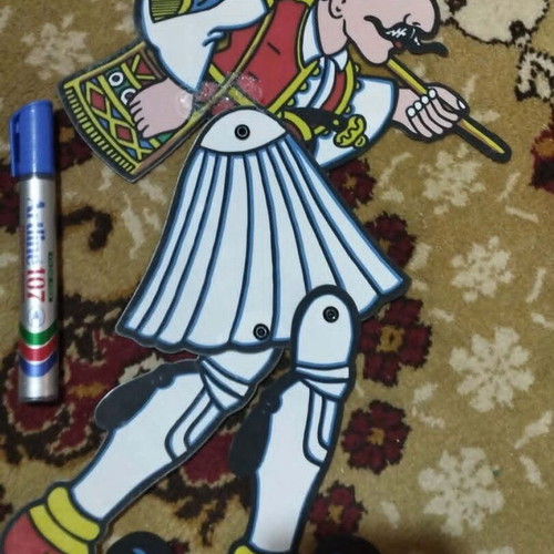 Karagiozis large shadow theatre figure