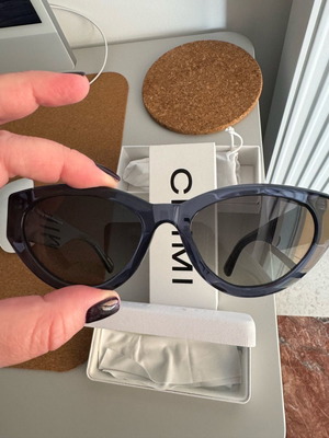 Chimi sunglasses new with blue transparent frame