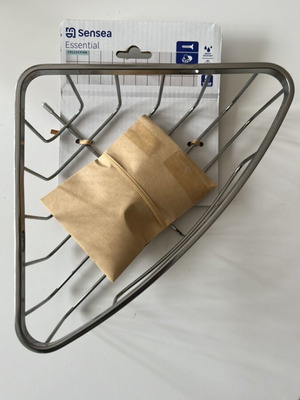 Sensea Essential Corner Metal Bathroom Shelf 18.8x18.8x9.1cm with Screws