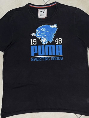 Puma Sporting Goods 1948 T-Shirt black panther graphic size L/XL like new