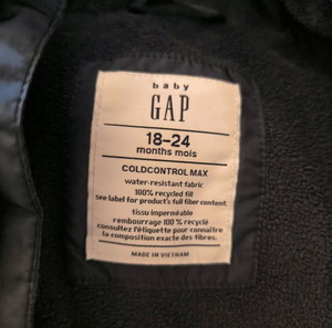 Baby GAP Μπουφάν COLDCONTROL MAX – Unisex (18–24 μηνών)