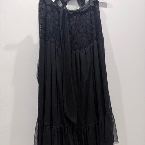 Zara dress with neck tie and gold heart detail like new