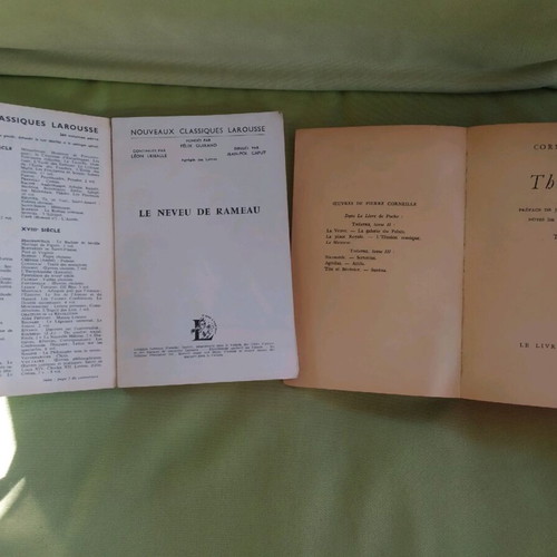 Theatrical books Corneille and Le Neveu de Rameau in French, set of 2