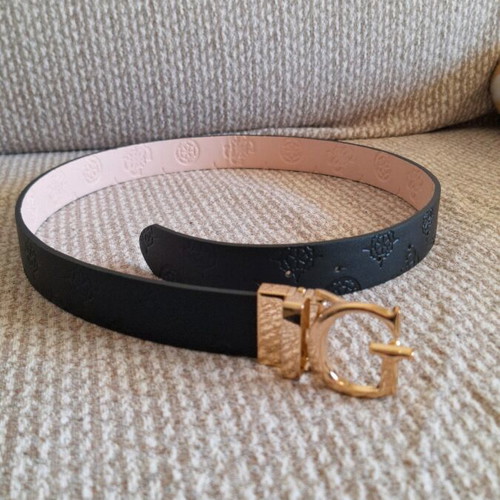 Guess double-sided belt like new, black and pink nude