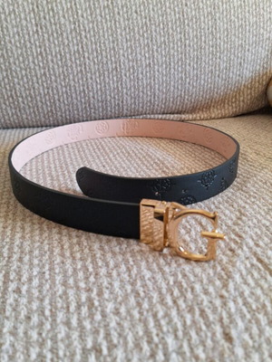 Guess double-sided belt like new, black and pink nude