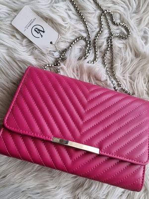 Bag new fuchsia, crossbody, shoulder and hand wear