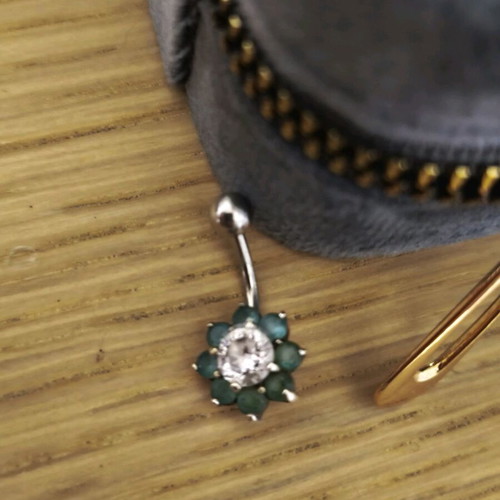 Navel piercing used, does not tarnish