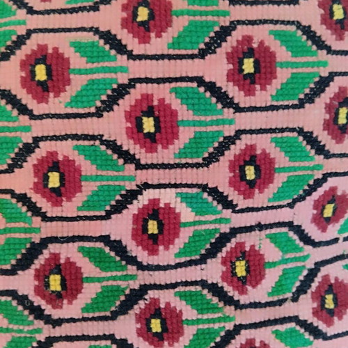 Large embroidered pillow new 60x50 cm